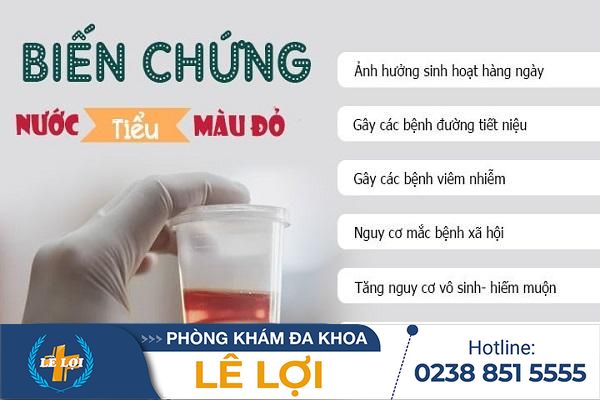Những nguyên nhân bệnh lý khiến nước tiểu màu đỏ
